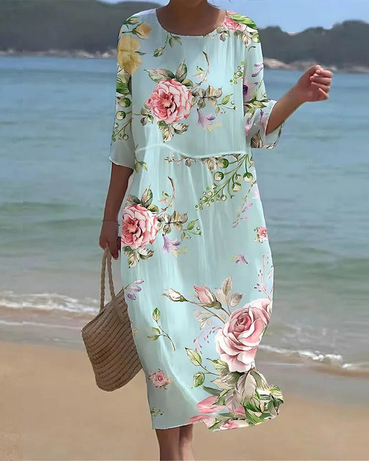 Sylvia™ | Sunset Bloom Maxi Dress
