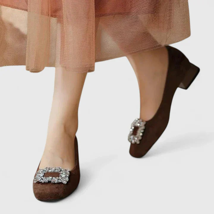 Elisette™ | Decorative Buckle Low Heel Pumps