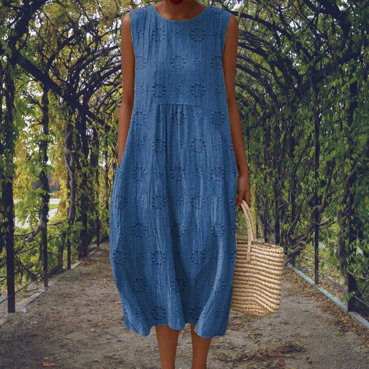 -Ginevra™ | Sleeveless Pocket Maxi Dress -