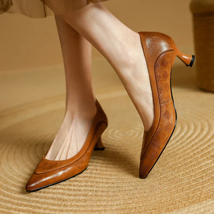 Lucia™ | Sculpted Mid Heel Pumps