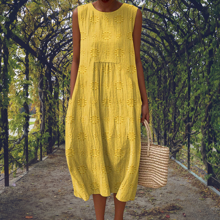 -Ginevra™ | Sleeveless Pocket Maxi Dress -