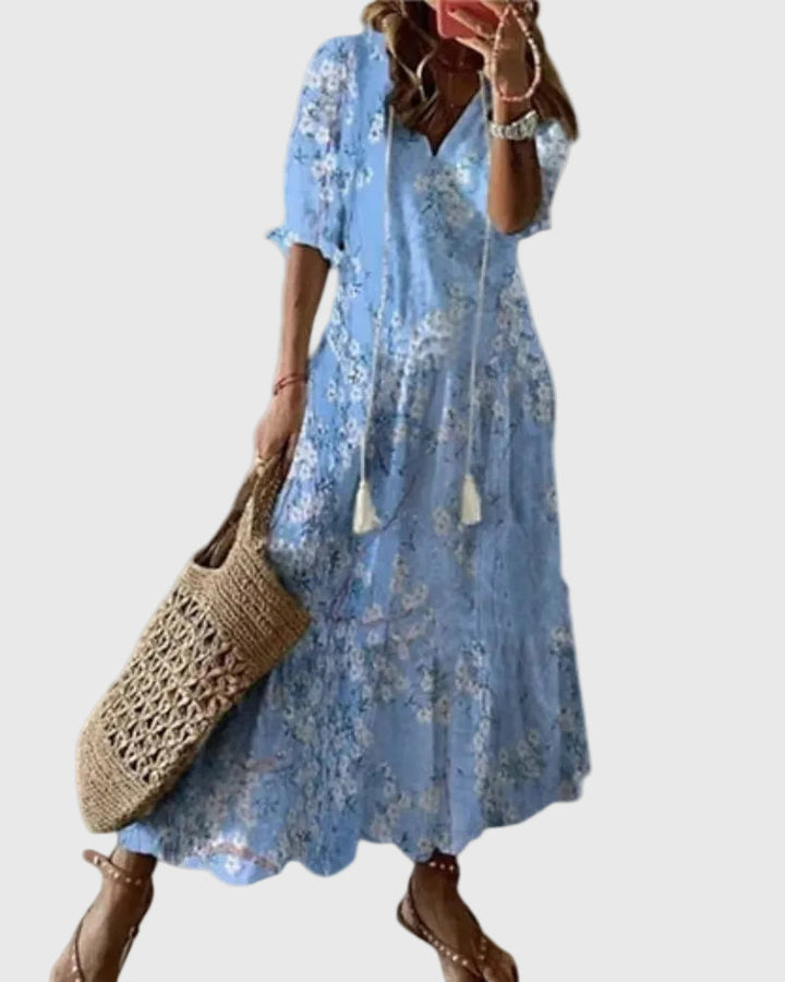 Lila™ | Boho Vintage Maxi Dress