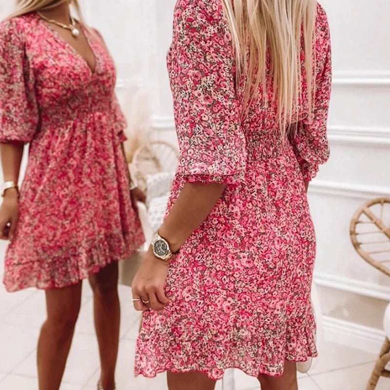 -Thessaly™ | Elegant Floral Maxi Dress-