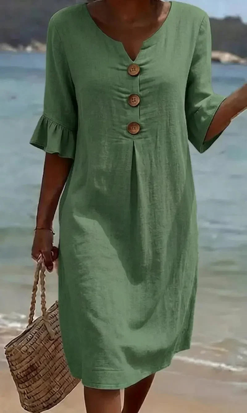 -Radmila™ | Textured Long Sleeve Dress-