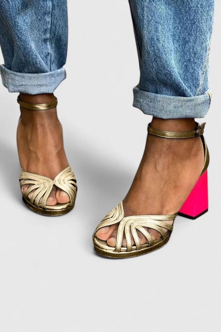 Rosalie™ | Open Toe Ankle Strap Heels