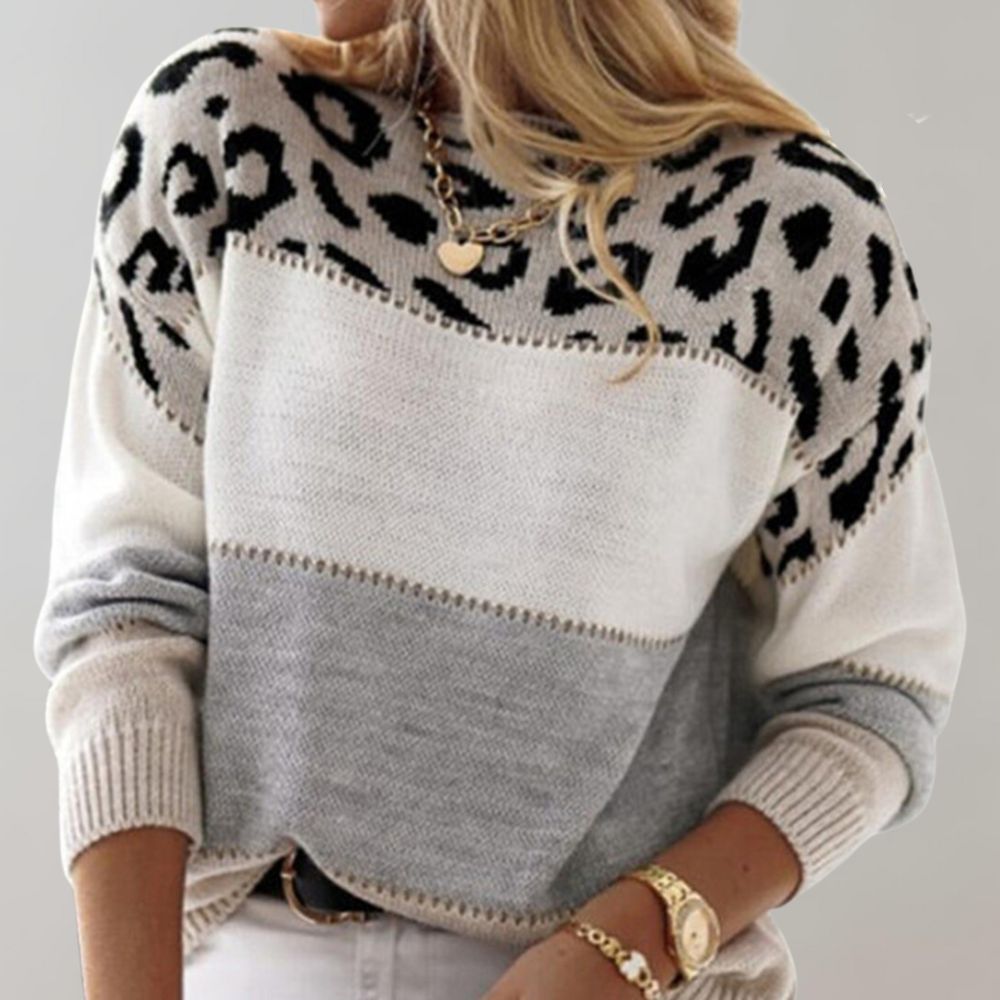 Michelle | Leopard Print Casual Sweater