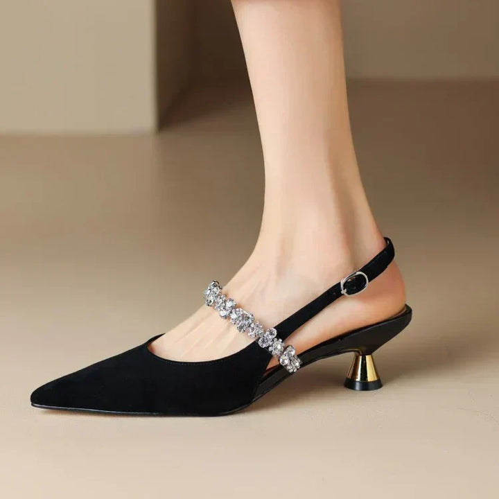 Maribel™ | Crystal Slingback Pumps