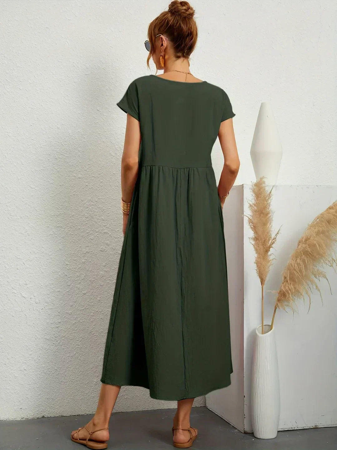 -Ursina™ | Fluid Midi Dress-