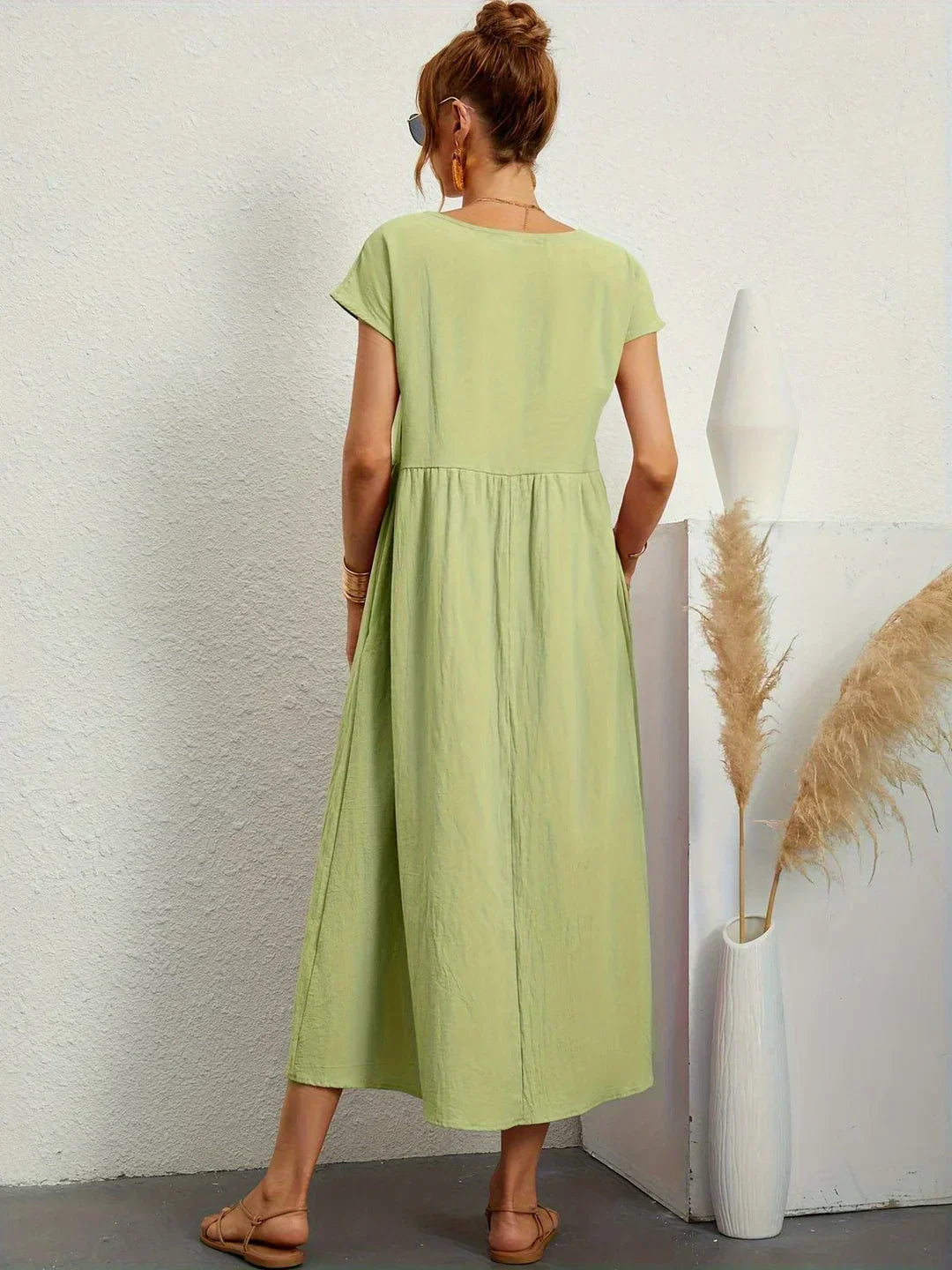 -Ursina™ | Fluid Midi Dress-