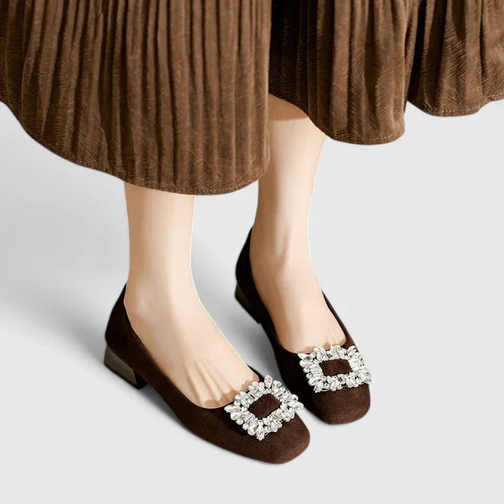 Elisette™ | Decorative Buckle Low Heel Pumps