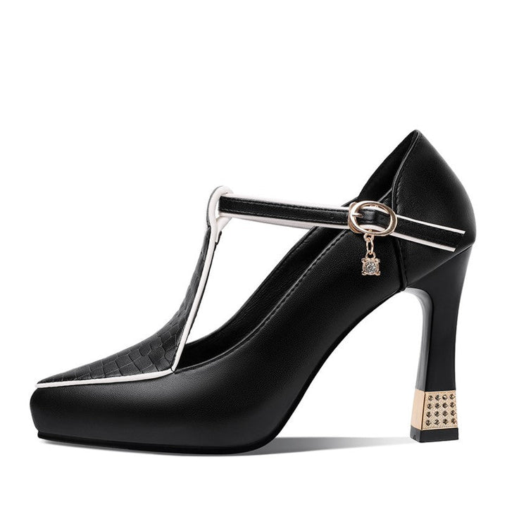 Noelle™ | Jeweled T-Bar Pumps