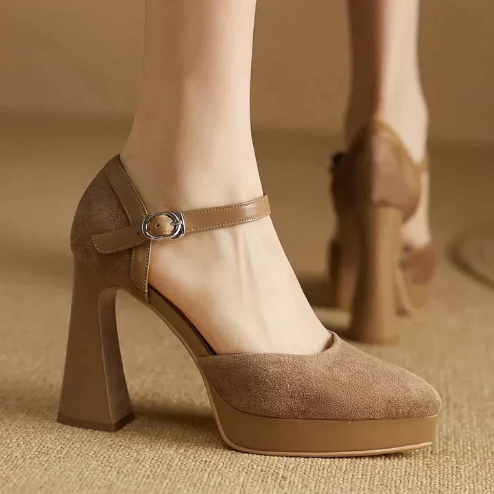 Aveline™ | Ankle Strap Platform Heel Pumps