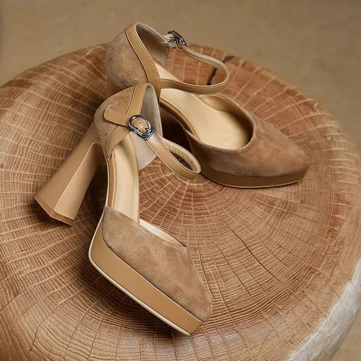 Aveline™ | Ankle Strap Platform Heel Pumps