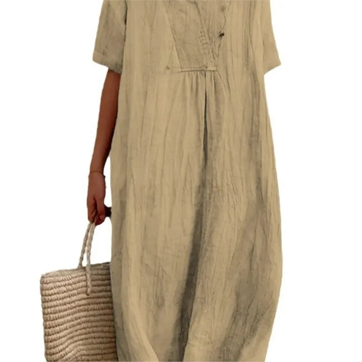 -Silvana™ | Relaxed Textured Maxi Dress-