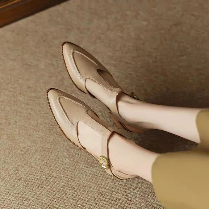 Sabine™ | Bold Buckle Low Heel Shoes