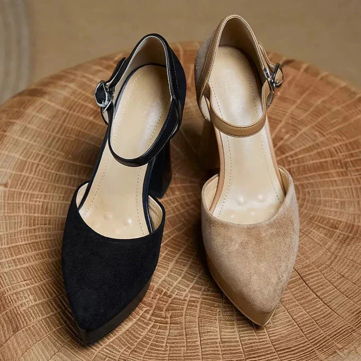 Aveline™ | Ankle Strap Platform Heel Pumps