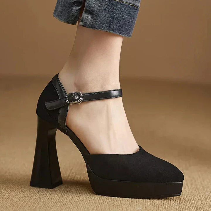 Aveline™ | Ankle Strap Platform Heel Pumps