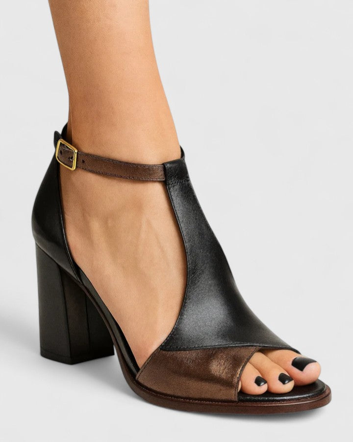 Eliana™ | Modern Cutout Block Heel Sandals