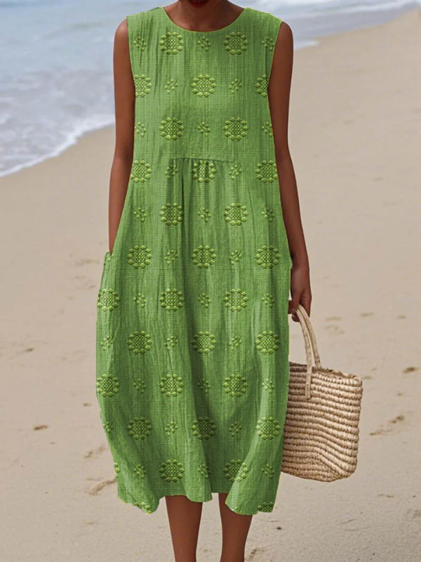 Clara™ | Effortless Embroidered Midi Dress