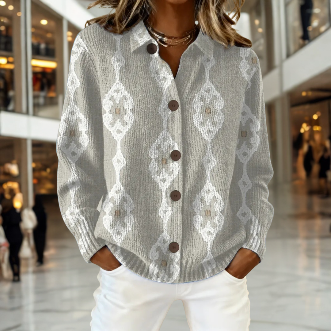 Pamela | Artistic Print Cardigan