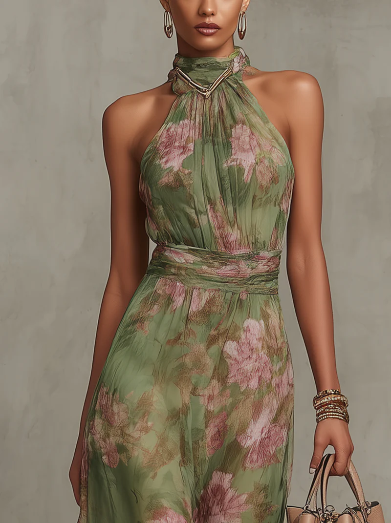 Vesper™ | Botanical Elegance Maxi Dress
