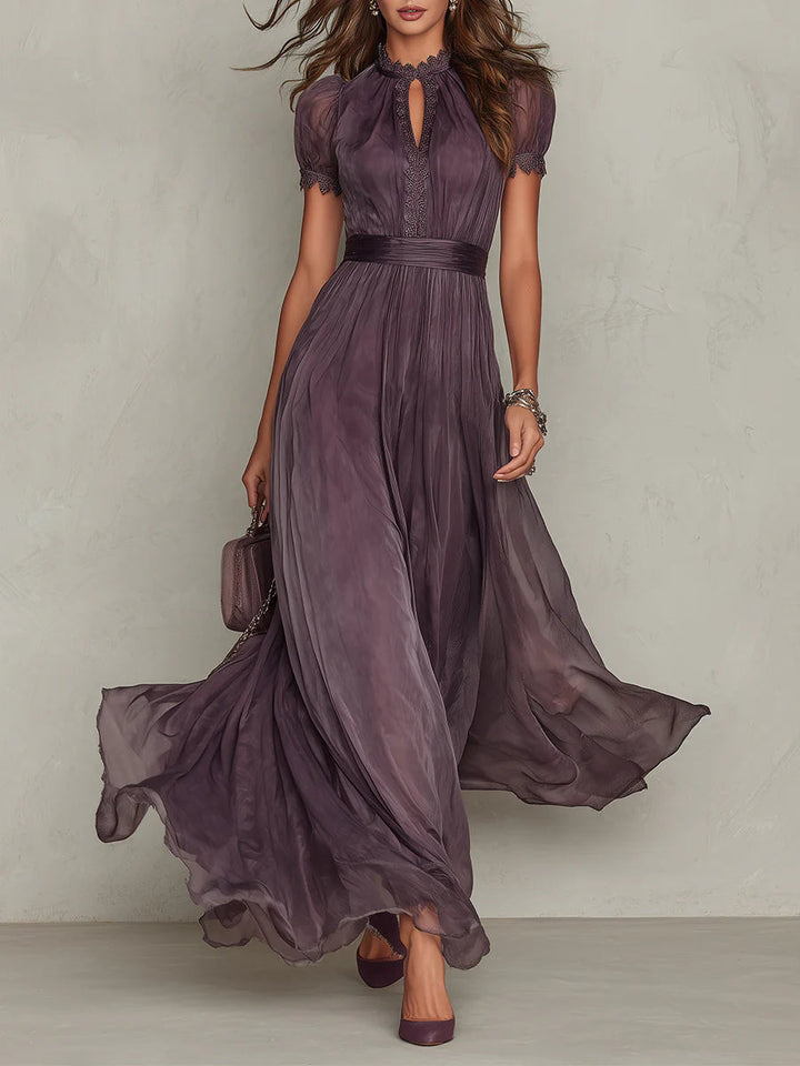 Pippa™ | Chiffon Lace Trim Maxi