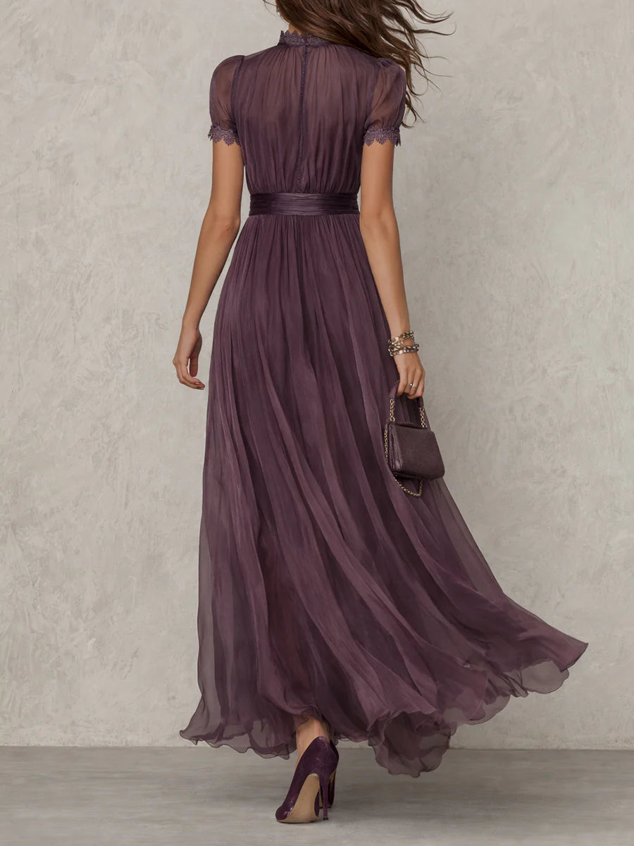 Pippa™ | Chiffon Lace Trim Maxi