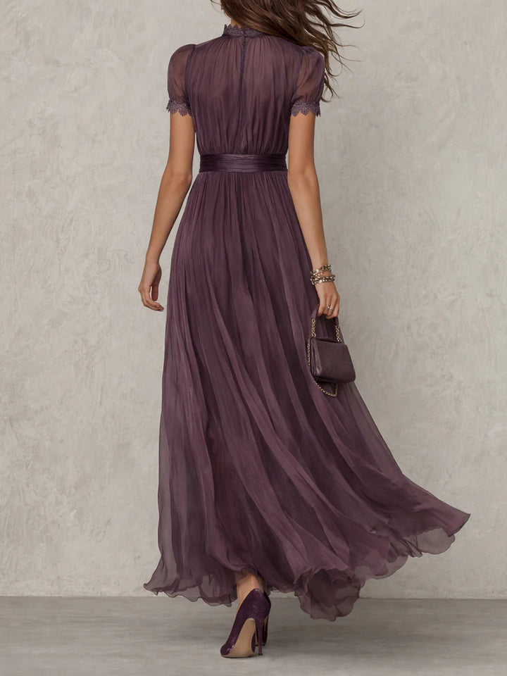 Pippa™ | Chiffon Lace Trim Maxi