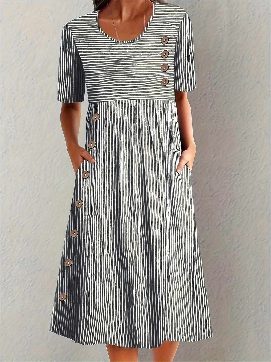 Astrid™ | Crisp Striped Summer Maxi