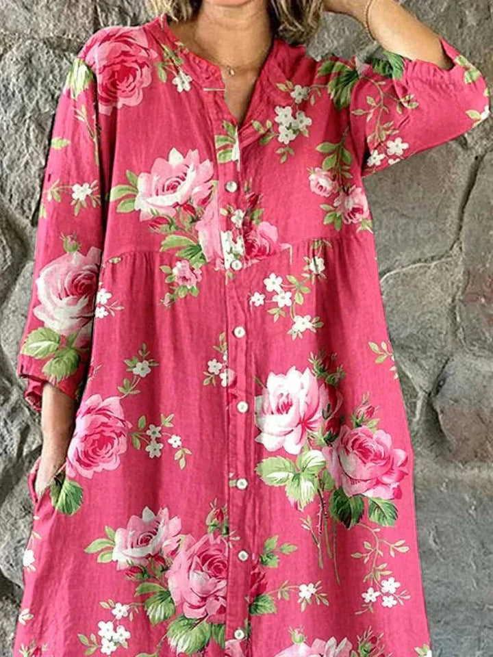 Audrey™ | Artistic Floral Maxi Dress