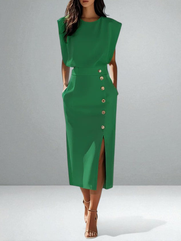 Faye™ | Button Midi Dress