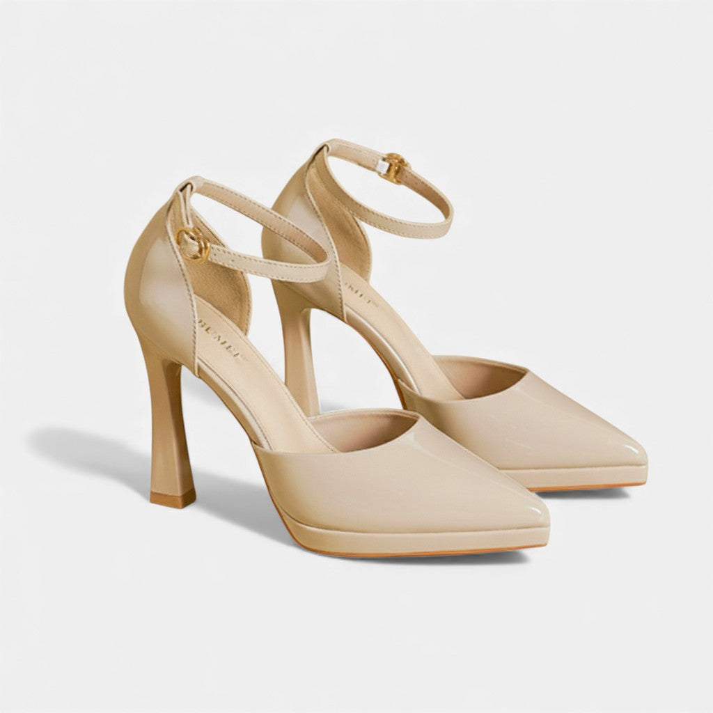 Vivienne™ | Ankle Strap Block Heel Pumps