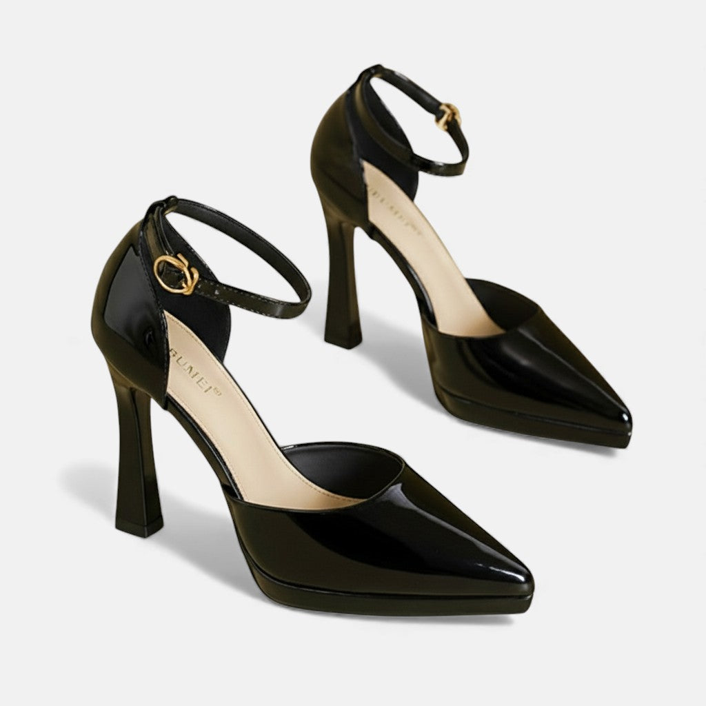 Vivienne™ | Ankle Strap Block Heel Pumps