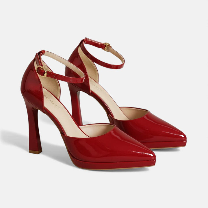 Vivienne™ | Ankle Strap Block Heel Pumps
