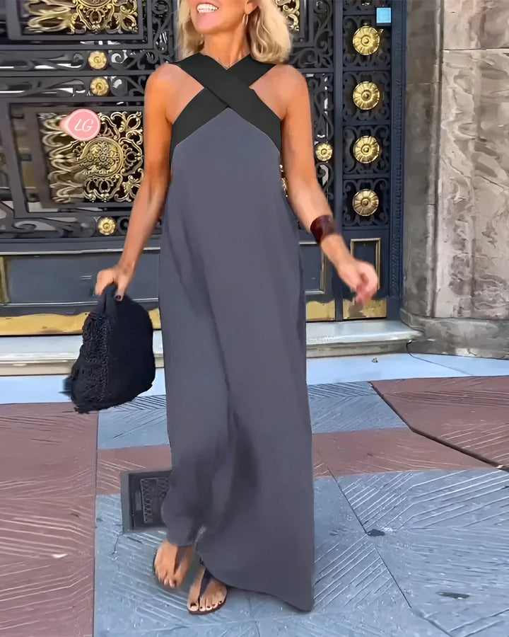 Quirine™ | Wrap-Front Maxi Dress.