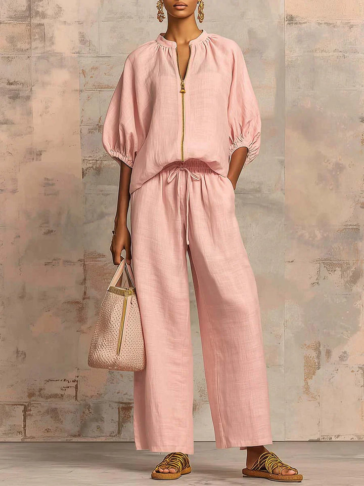 Hermione™ | Shirt-Style Two-Piece Set