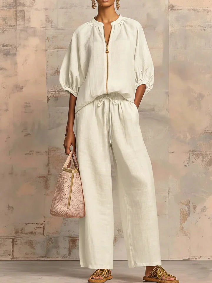 Hermione™ | Shirt-Style Two-Piece Set