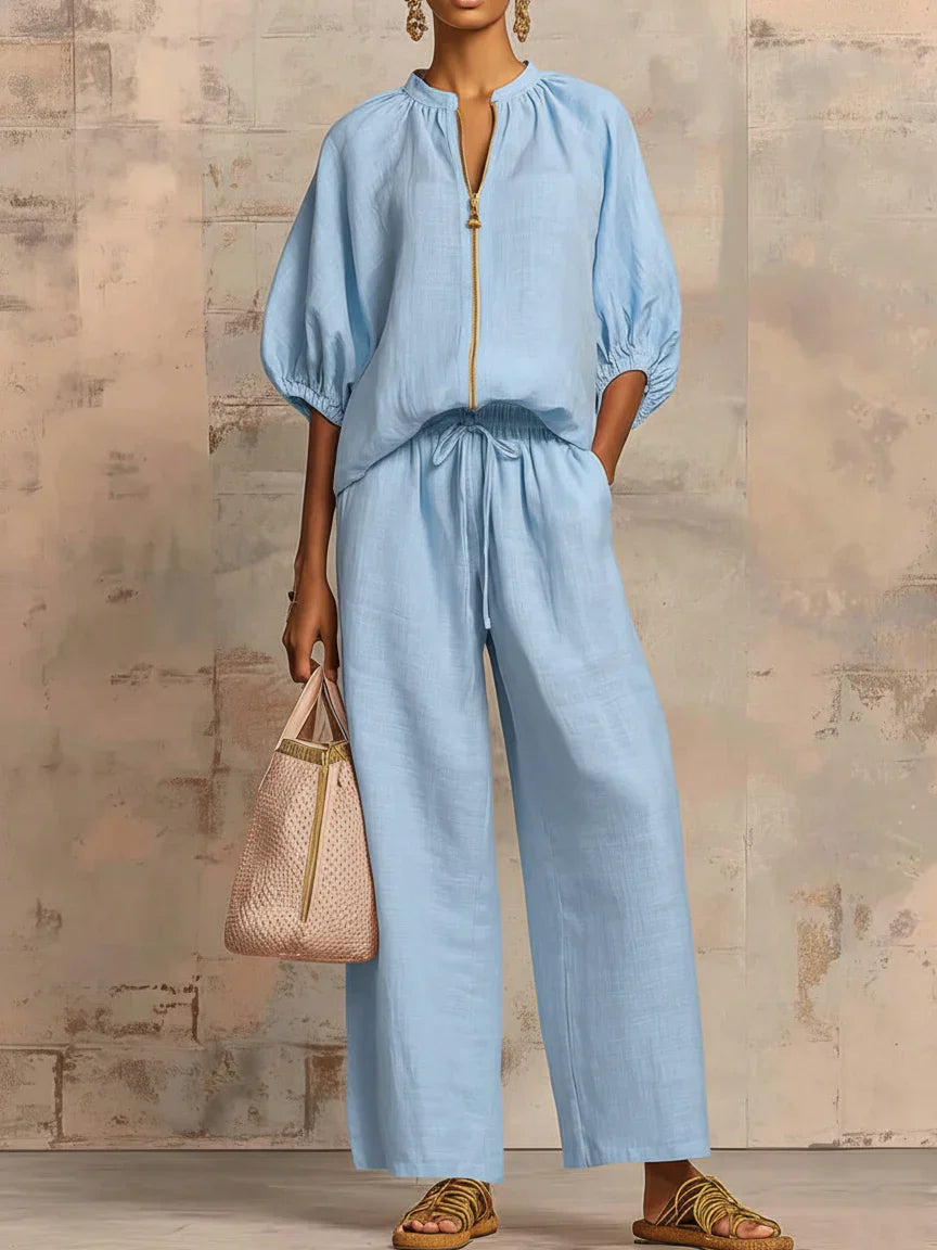Hermione™ | Shirt-Style Two-Piece Set