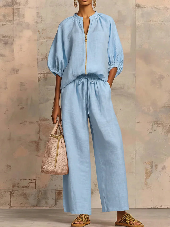 Hermione™ | Shirt-Style Two-Piece Set